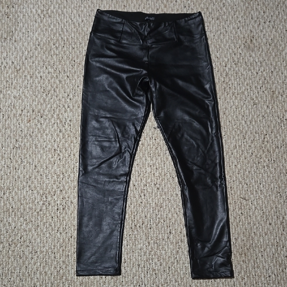 Stella Luce Black Faux Leather Jeggings